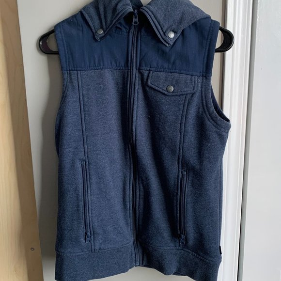 Hooded blue Burton dryride vest - Picture 1 of 4